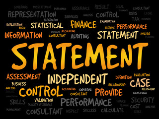 STATEMENT word cloud, business concept