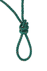 Green rope tied the knot