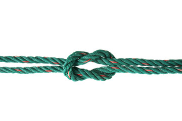 Green rope tied the knot