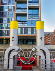 Pontons in der Hafencity