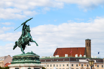 statue of Archduke Charles on Heldenplatz square