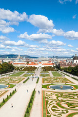 Obraz premium gardens of Belvedere Palaces, Vienna, Austria