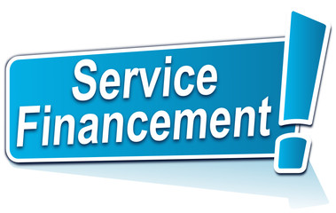 service financement sur étiquette bleue