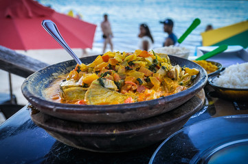 Mokeka, traditional food in Morro de Sao Paulo, Brazil