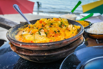 Mokeka, traditional food in Morro de Sao Paulo, Brazil