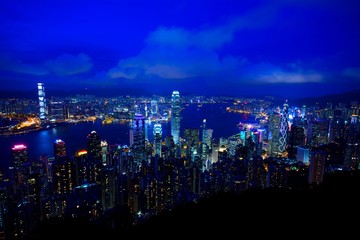 中国・香港　ビクトリアピークからの夜景