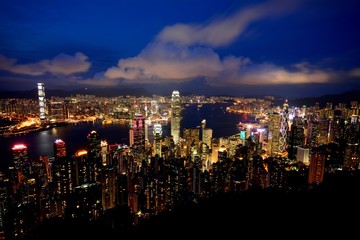 中国・香港　ビクトリアピークからの夜景