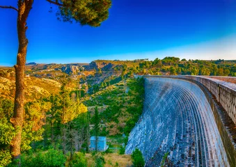 Photo sur Plexiglas Barrage the Marathonas dam at Marathonas lake near Athens in Greece. HDR processed
