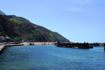 港の風景／山形県庄内浜の港の風景を撮影した写真です。