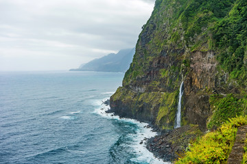 Fototapeta na wymiar Madeiras wild north coast - Ponta do Poiso
