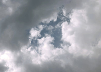 white clouds in the blue sky