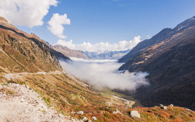 Wassen, Dorf, Bergdorf, Susten, Sustenpass, Sustenstrasse, Bergstrasse, Bergtal, Meiental, Meienreuss, Fluss, Alpen, Schweizer Berge, Uri, Schweiz