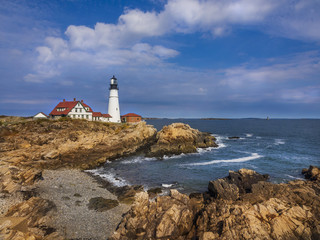 Fototapeta na wymiar Portland Head Lighthouse, Maine, USA