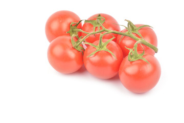 Bunch of fresh tomatoes. Isolated on white background