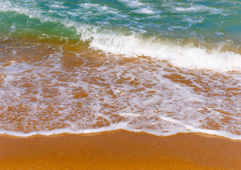 sea and sand near Kardamaina beach at Kos island in Greece