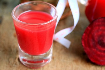 fresh beetroot with juices