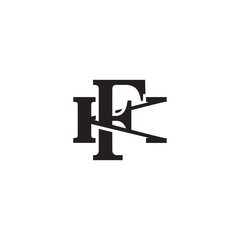 Letter K and F monogram logo