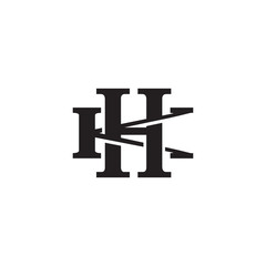 Letter K and H monogram logo