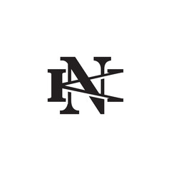 Letter K and N monogram logo