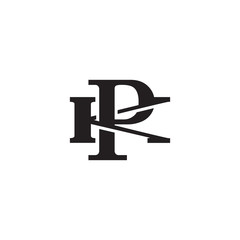 Letter K and P monogram logo