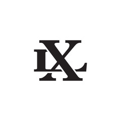 Letter L and X monogram logo