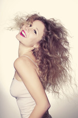 Naklejka premium Beautiful woman studio shot