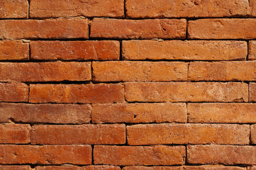 the background of red bricks wall