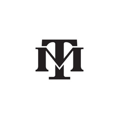 Letter M and T monogram logo