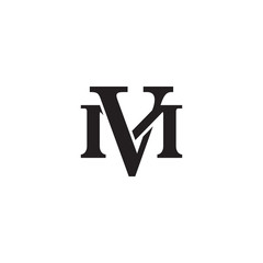 Letter M and V monogram logo