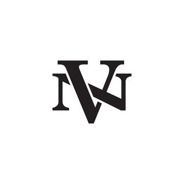 Letter N and V monogram logo