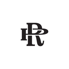 Letter P and R monogram logo