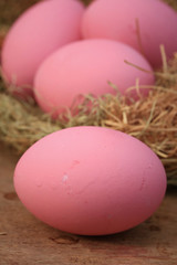pink pickled preserved egg