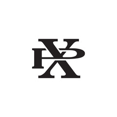 Letter P and X monogram logo
