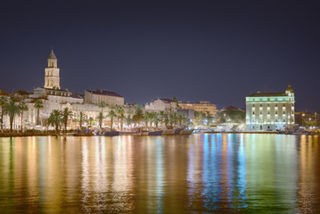 Split, Croatia at night