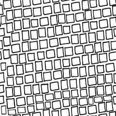 Background seamless pattern of hand drawn linear rectangles vector illustration