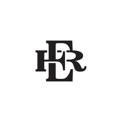 Letter R and E monogram logo