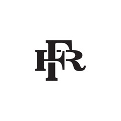 Letter R and F monogram logo