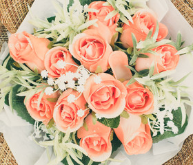 fresh orange rose bouquet
