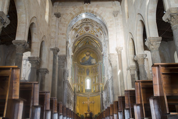 Fototapeta na wymiar Cathedral Basilica of Cefalu, Sicily. Italy.