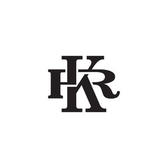 Letter R and K monogram logo