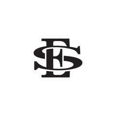 Letter S and E monogram logo