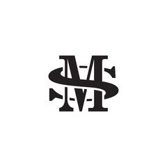 Letter S and M monogram logo