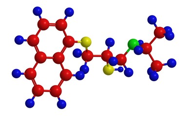Molecular structure of propranolol