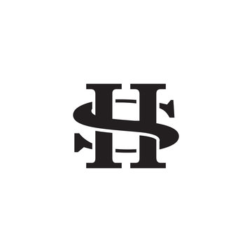 Letter S and H monogram logo
