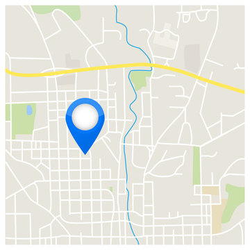 City Map Pointer Illustration