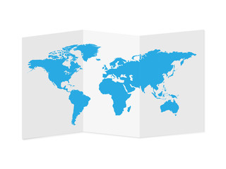 World Map Paper Illustration