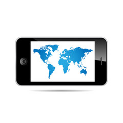 World Map on a smartphone
