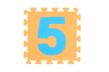 igsaw box with number on white background