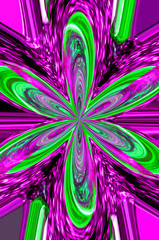 Illustration green purple flower