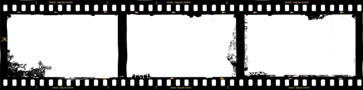 frames of film, grungy photo frames,with free copy space,vector